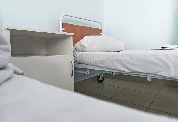istock the medical interior of a white room with a bedside table 2236043893