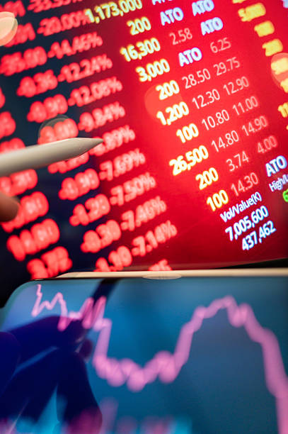 istock stock market crash concept with red falling share prices on electronic trading board steep decline in equity markets during financial instability crisis falling chart 2236045352