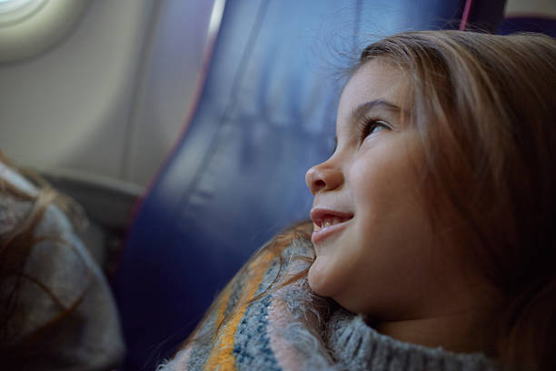 istock Girl traveling by plane 2236045514