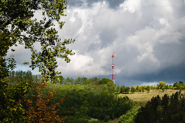 The television tower is responsible for distributing television signals to all televisions that have a receiver.