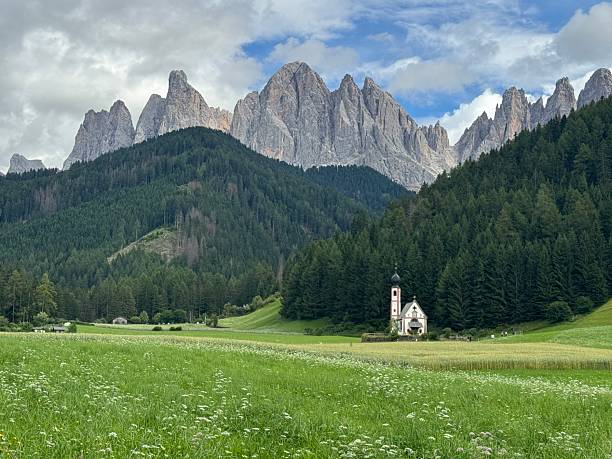 istock St. Johann Church in Ranui, Dolomites 2236046934