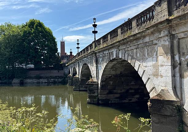 istock Welsh bridge, Shrewsbury in sunshine 2236050124