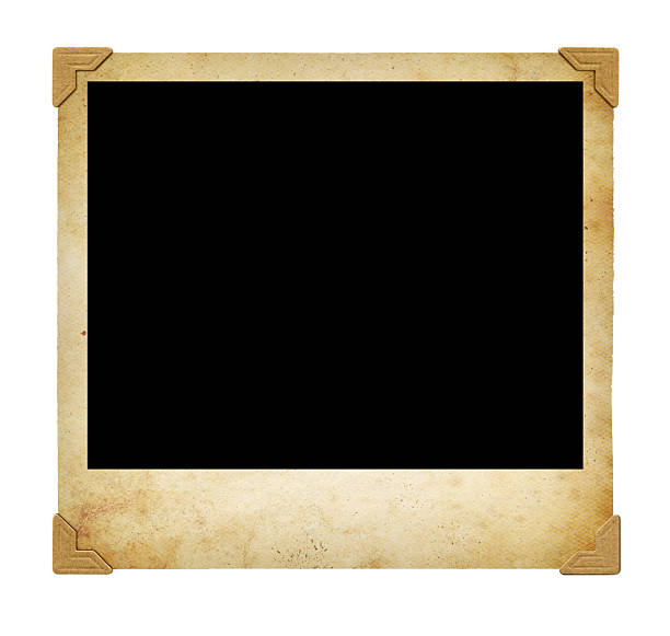 istock Blank picture frame textured with photo corner isolated (Clipping path!) 2236054028