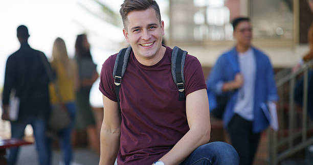 istock Students, man and smile in portrait on campus for learning break, education and college scholarship. University, person and happy with backpack outdoor for academic growth, knowledge and study pride 2236063171
