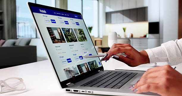 istock Young Black Woman Browsing Hotel Options Online 2236081463