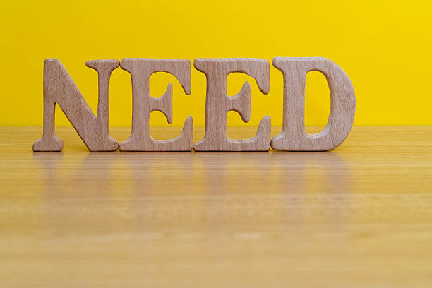 istock Wooden word need on the table 2236083359