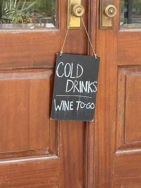 istock Cold Drinks and Wine to go sign 2236084490