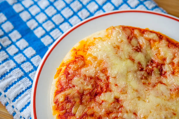 London UK, September 18 2025, Italian Style Cheese and Tomato Margherita Pizza