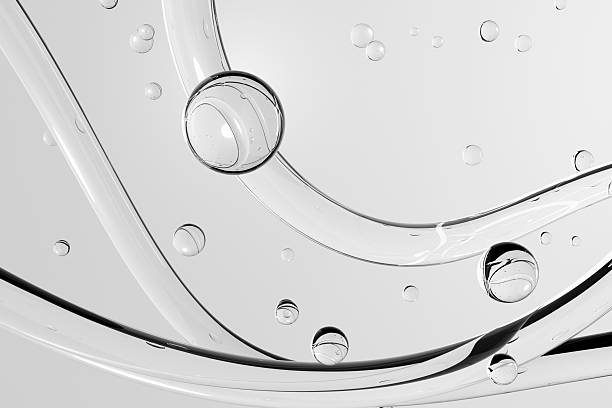 istock Transparent glass tubes with floating water bubbles on a white background. Abstract 3D, symbolizing purity, hydration, science, cosmetics, and futuristic technology. 2236089780