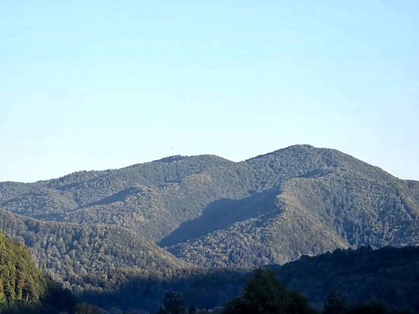 istock Forested Mountains of the Carpathians Under Blue Sky. 2236089927