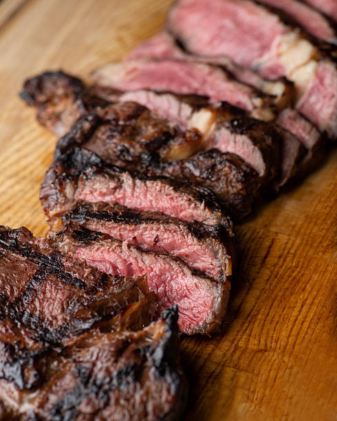 istock Sliced middle-rare steak on a cutting board 2236090842