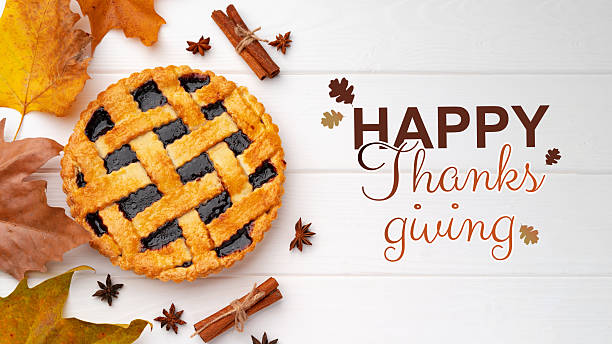 istock Pie and autumn leaves create a festive atmosphere for Thanksgiving celebration 2236094236