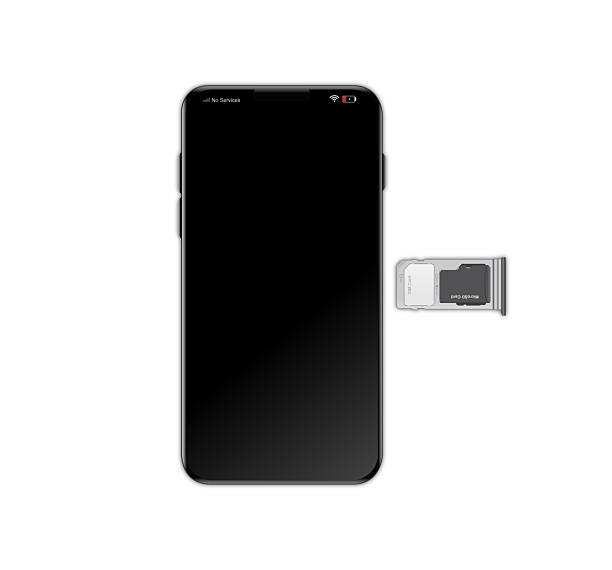 istock Realistic Smartphone with Dual Slot Sim card and Micro SD Tray Vector Illustration 2236095839
