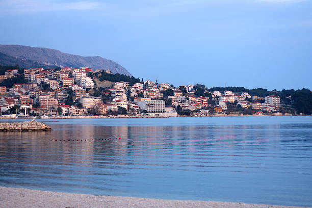 Sunset in Podstrana, small coastal town near Split, Croatia.