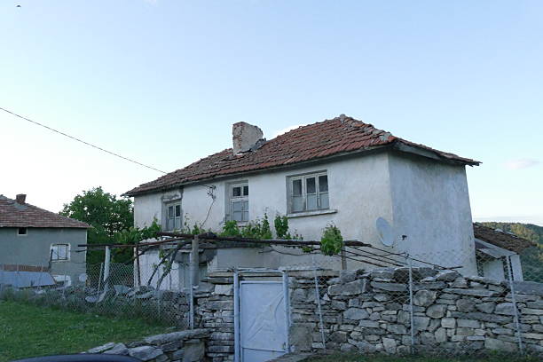 istock Abandoned Old House with Stone Wall in Countryside 2236097443