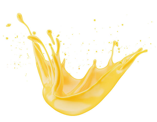 istock orange juice splash isolated on white background. 3d render 2236127097