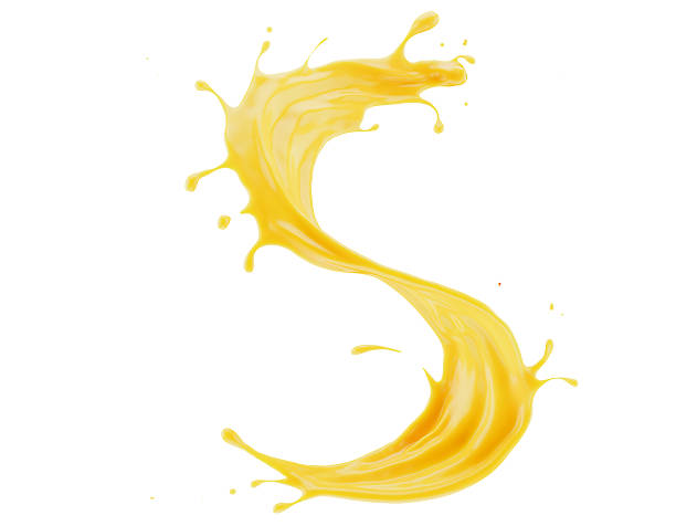 istock orange juice splash isolated on white background. 3d render 2236127204