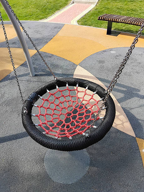 istock A nest swing, or basket swing, located on a modern playground 2236130418