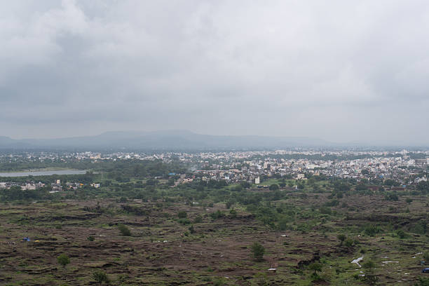 panoramic view of sambhajinagar city from devagiri hilltop
