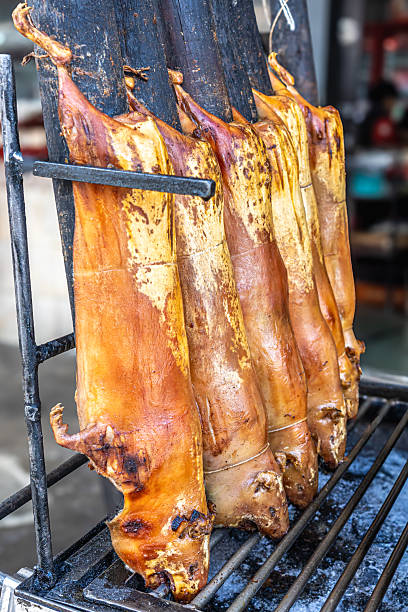 istock Guinea pig roasting on the grill. 2236133021