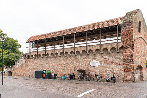 The old fortified city wall of the city of Maastricht.