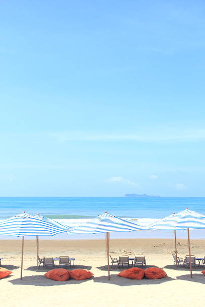 Umbrella and chair in tropical beach