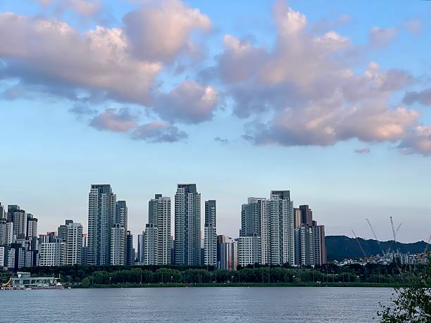 istock Seoul Han River Apartments at Sunset 2236157870