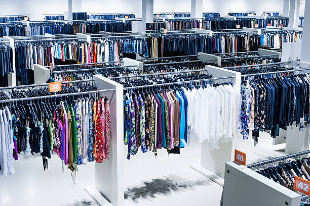 istock Big clothes luxury and fashionable outlet interior 2236161301