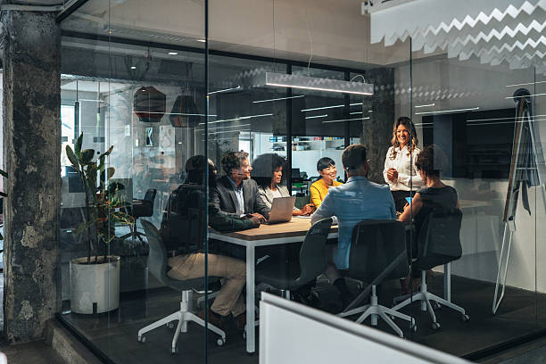 istock Business meeting in modern corporate office 2236169496