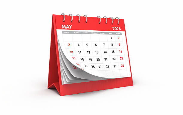 istock May 2026 Desktop Calendar, Desk Calendar Object + Shadow Clipping Path 2236177029