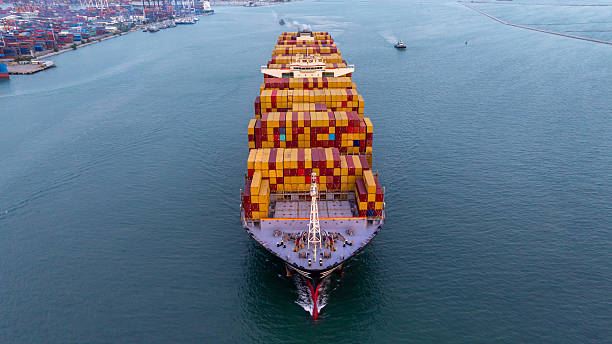 istock Aerial view container ship cargo freight shipping international, Global business freight shipping import export logistic transportation container ship, Container ship cargo sea freight container ship. 2236183573