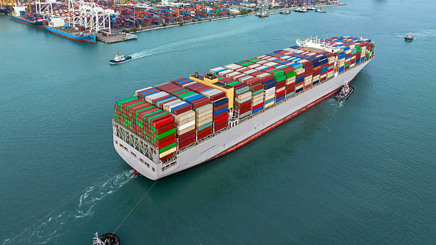 istock Aerial view container ship cargo freight shipping international, Global business freight shipping import export logistic transportation container ship, Container ship cargo sea freight container ship. 2236183595