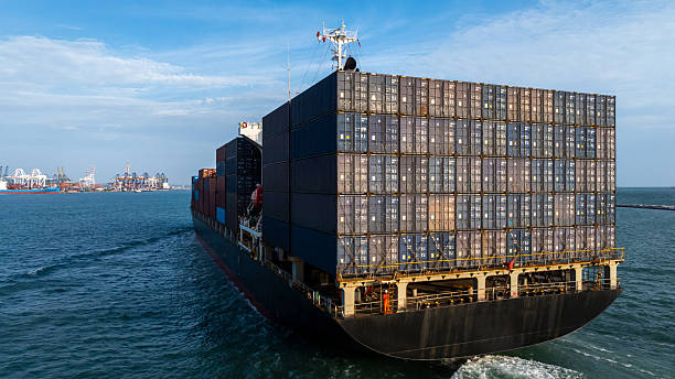 istock Aerial view container ship cargo freight shipping international, Global business freight shipping import export logistic transportation container ship, Container ship cargo sea freight container ship. 2236183717