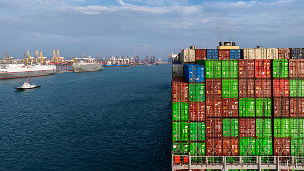 istock Aerial view container ship cargo freight shipping international, Global business freight shipping import export logistic transportation container ship, Container ship cargo sea freight container ship. 2236183732