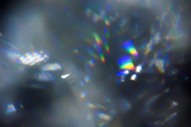 Colorful diamond glitter rainbow glow light flare sparks abstract overlay texture
