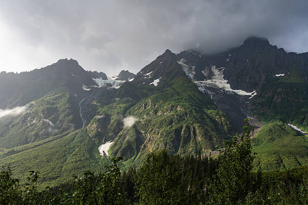 Stewart Highway traveling to Hyder, Alaska passing by breathtaking scenery.