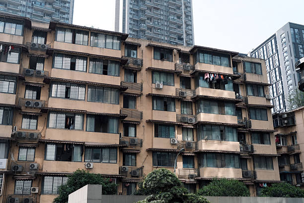 Old fashioned residential building in Chengdu, Sichuan, China.