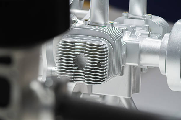 istock Close up of modern engine cooling fins 2236198621