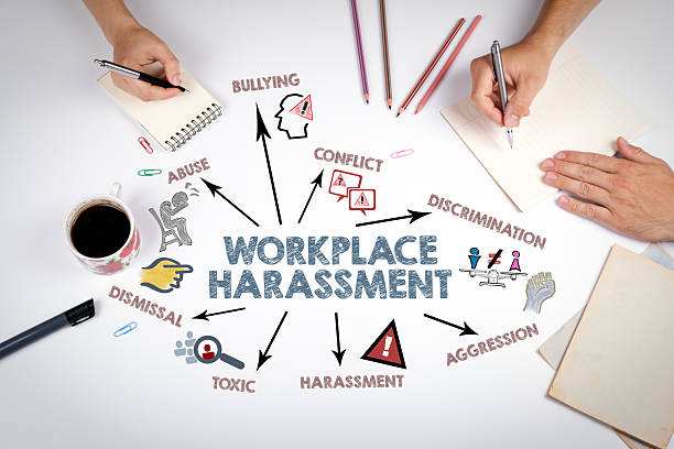 istock Workplace Harassment Concept. The meeting at the white office table 2236202736