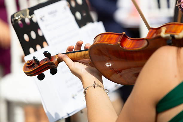istock Musician playing violin during classical music concert 2236203951