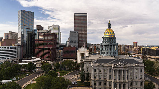 istock Architectural contrast between neoclassical Capitol building and commercial skyscrapers of Downtown. Government and business districts in Capitol Hill, Denver, Colorado. 2236204921