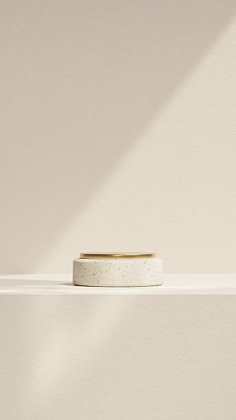 istock Cosmetic jar podium display with natural sunlight 2236209016