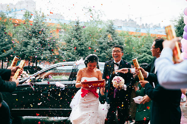 Asian bride and groom