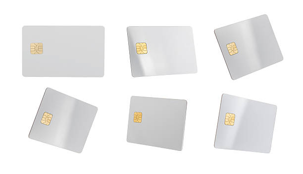 istock Card mockup template. Blank plastic bank card with shadow, horizontal layout and transparent 2236212138
