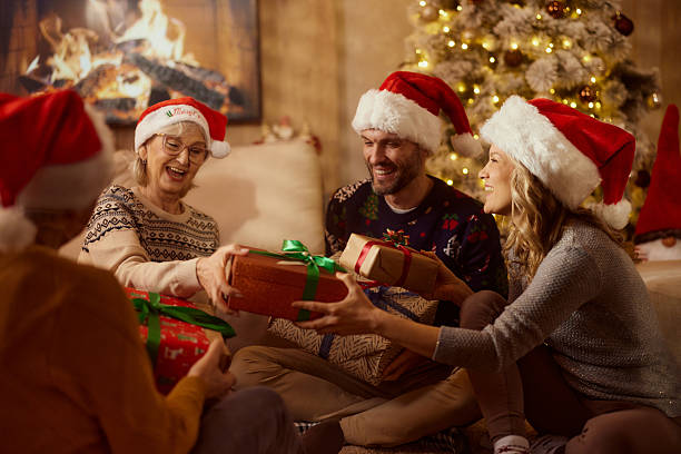 istock Exchanging gifts on New Year's! 2236215223