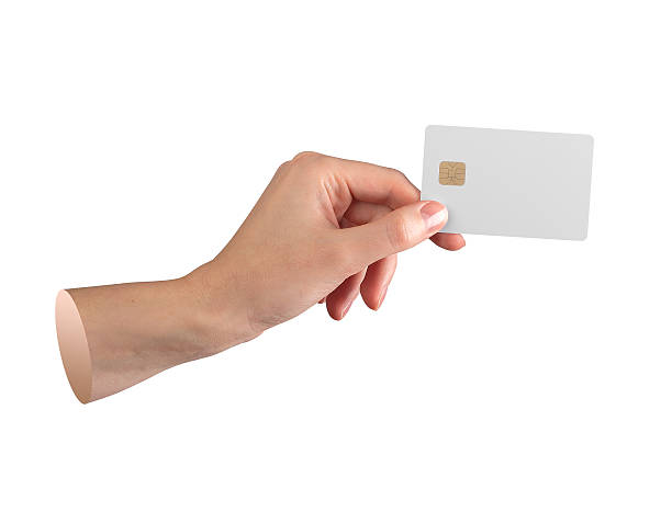 istock Hand holding blank electronic card with chip. Gesture symbolizing modern banking, digital payment, 2236219670