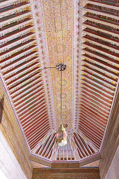 istock Traditional moroccan ceiling design showcasing intricate patterns and craftsmanship, located in marrakech, morocco 2236221444