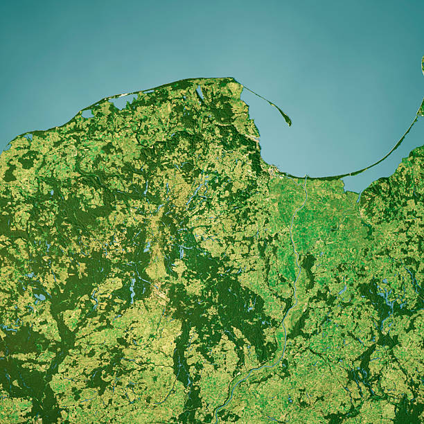 istock Pomeranian Topographic Map 3D Render Color 2236225690