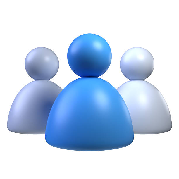 istock User icon Group of avatars one is blue 3D 2236226025