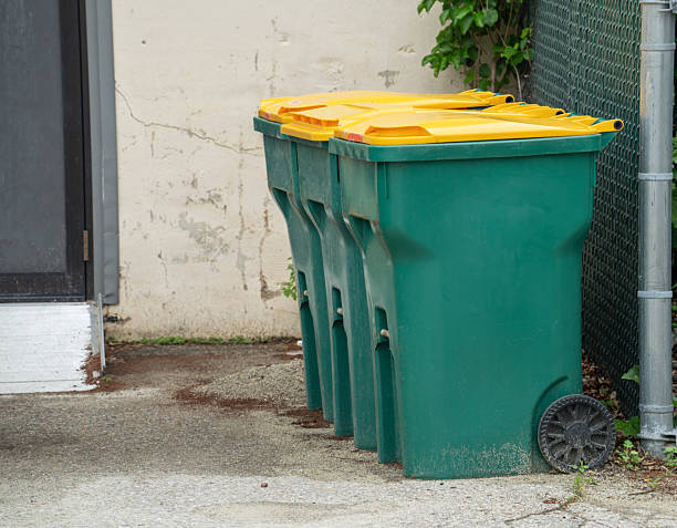 istock recycle garbage bins outside the building 2236226359